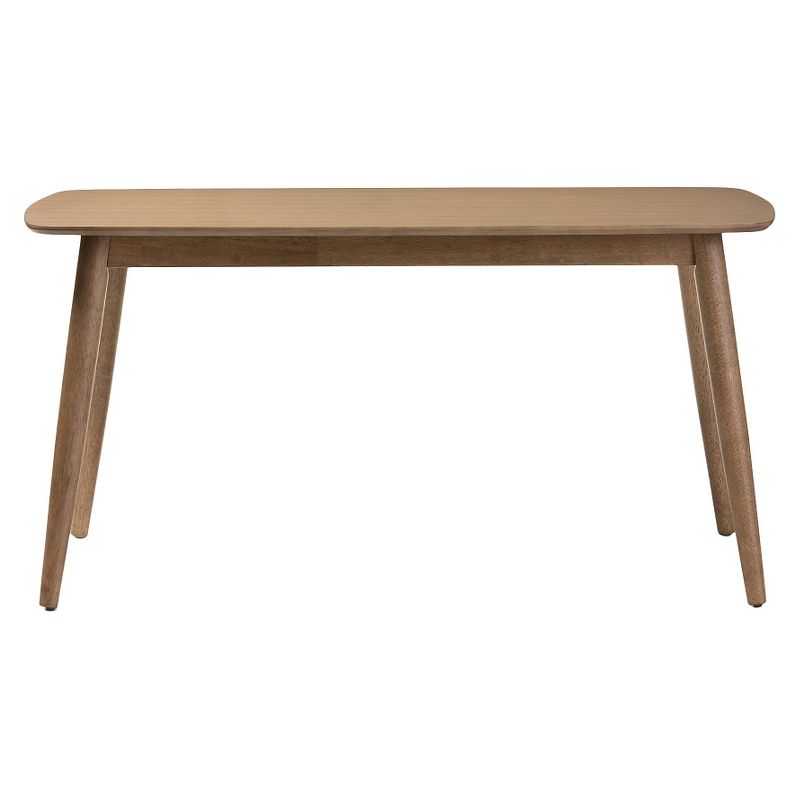 Edna Mid-Century Modern French Oak Light Brown Finishing Wood Dining Table - Baxton Studio, 3 of 8