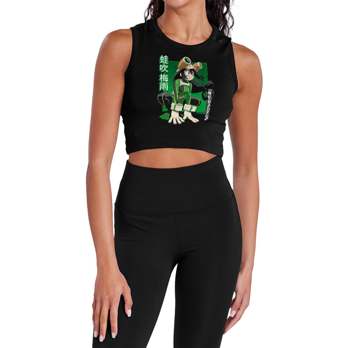 Women's My Hero Academia Tsuyu Asui Heroic Pose Sleeveless Crop Top Tank