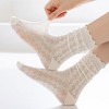 Anna-Kaci Women's Delicate Lace Knit Crew Socks with Subtle Textured Patterns - 4 of 4