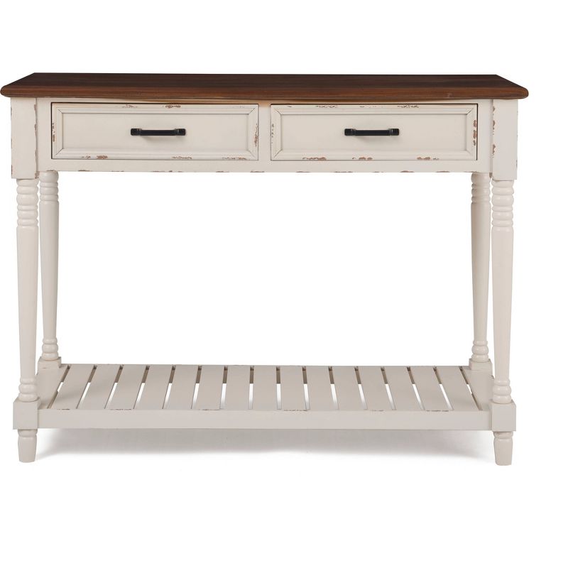 Baker Console Table Antique White - ClickDecor, 1 of 15