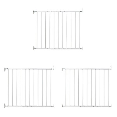 Image of KidCo G2100 Angle Mount Safeway Top of Stairs Quick Release Baby Gate for Blocking Stairs or Hallways, 42.5 by 30.5 In, White (3 Pack)