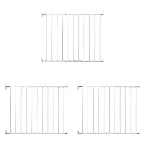 KidCo G2100 Angle Mount Safeway Top of Stairs Quick Release Baby Gate for Blocking Stairs or Hallways, 42.5 by 30.5 In, White (3 Pack) - 1 of 4