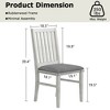 VECELO 5-Piece Round Extendable Dining Table Set, Rubber Wood Table with 4 Armless Upholstered Dining Chairs for Kitchen, Gray - 4 of 4