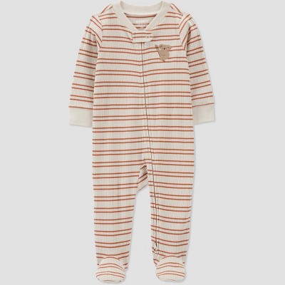 Image of Carter's Just One You® Baby Boys' Striped Koala Footed Pajama - Brown 6M