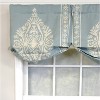 RLF Home 3" Rod Pocket High Quality Fabric Nora Stationary Balloon Valance for Windows 50" x 23" Blue - 4 of 4