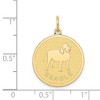 Black Bow Jewelry 14k Yellow Gold Laser Etched Beagle Disc Pendant, 19mm - 4 of 4