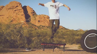 40-Inch Round Orange Fitness Trampoline with Carbon Steel Frame