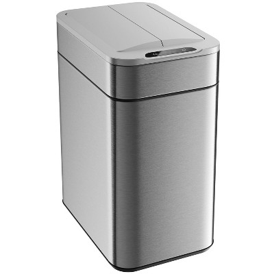 hOmeLabs Kitchen Trash Can - Retractable Automatic Sensor Butterfly Lid, Battery-Operated