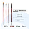 Creative Mark Ebony Splendor Short-Handle Synthetic Sable Paint Brush, Shader Set of 3, Teijin Multi-Filament Hair, Handcrafted Synthetic Paint - 2 of 4