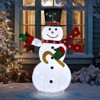 SEVOBAL 4ft Pop-Up Snowman, Large Christmas Holiday Decoration for Outdoor Lawn Yard Xmas Decor, White, 38.58"*24.8"*48" - 2 of 4