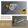 Itopfox 4 Piece Bathroom Hardware Set Brushed Gold SUS304 Stainless Steel Fixtures Kit 2 Towel Hooks Toilet Paper Holder Rotary Towel Ring - 4 of 4
