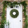 24 inch artificial pine wreath for front door wall home outdoor real looking green festive decoration - 3 of 4