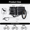 NAYSAYE Bike Cargo Trailer Capacity Foldable Bicycle Wagon Cart with Fat Tires for Camping Groceries and Hauling, Black, 56"*32.35"*25.5" - 4 of 4