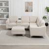 95.67" Convertible Corduroy Modular Sectional Sofa with Storage Ottoman, Console and USB Ports - 4 of 4