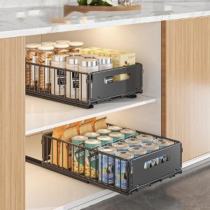 Pull Out Cabinet Organizer | Heavy Duty Carbon Steel | Easy Access, Space-Saving Solution for Kitchen & Pantry Storage - 1 of 4