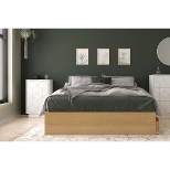 2pc Albatros Bedroom Set Natural Maple/White - Nexera