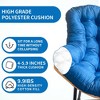 Kumasinova 9.7lbs Ultra-Plush Rattan Rocking Chair with 450lbs Capacity,Cotton Upholstered Rocker Accent Chair for Living Room&Bedroom - 2 of 4