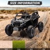 24V 2-Seater Kids Ride-On UTV Truck with Remote Control, 4WD Electric Truck Toy Car with Music, LED Lights,Battery Powered Toy for Boys & Girls - 2 of 4