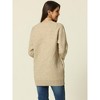 Seta T Women's Fall Winter Round Neck Long Sleeve Casual Tunic Sweater with Pockets - 4 of 4