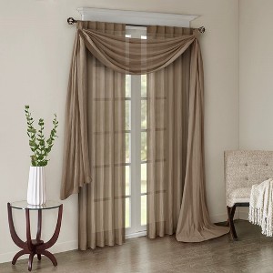 MAYEERTY 2 Pcs Window Panels Solid Crushed Curtain Panel Pair - 1 of 4