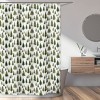 Sweet Jojo Designs Gender Neutral Unisex Shower Curtain 72in.x72in. Woodland Pine Tree Green and White - 2 of 4