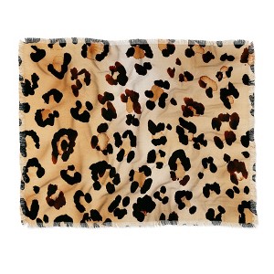 Amy Sia Animal Leopard Brown Throw Blanket Brown - Deny Designs