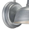 John Timberland Urban Barn Rustic Wall Light Sconces Set of 2 Galvanized Steel Hardwire 8 1/2" Fixture Downlight for Living Room - 3 of 4