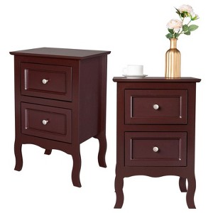 Karl Home 15.75in. W Country Style Two-Drawer Nightstand- Set of 2 - 1 of 2
