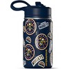 NBA Denver Nuggets 14oz Kids Stainless Steel Water Bottle With Straw Lid and Flexible Handle - 2 of 4
