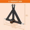 3 Point 2 Inch Receiver Drawbar Hitch Adapter for Cat1 Tractors, LM25H, Kubota, WLM Tractor, BX, NorTrac, Yanmar, Kioti - 2 of 4