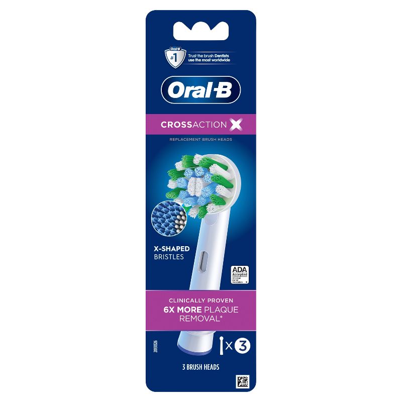 Oral-B Cross Action Electric Toothbrush Replacement Brush Heads, 1 of 14