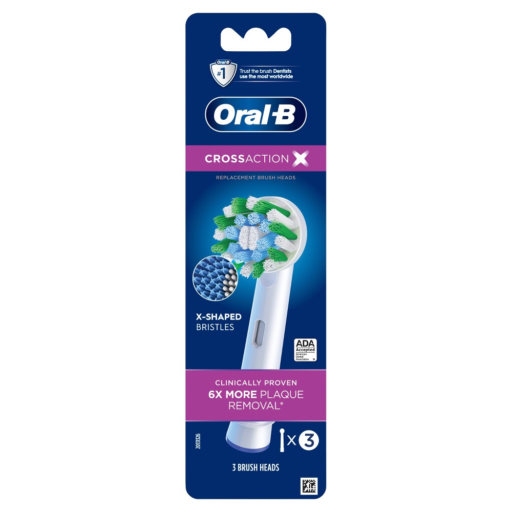 Oral-B CrossAction Electric Toothbrush Replacement Brush Heads - 3ct