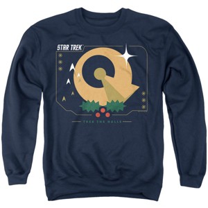 Men's Star Trek The Original Series Trek The Halls Christmas Crewneck Sweatshirt - 1 of 4