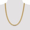 Black Bow Jewelry Men's 7.5mm 14K Yellow Gold Open Concave Solid Curb Chain Necklace - 2 of 4