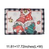 Unique Bargains Christmas Place Mats Flax Red White Green Black 11.8" x 17.7" 2 Pcs - 3 of 4