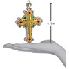 Old World Christmas Blown Glass Ornament for Christmas Tree, Jeweled Cross - 2 of 3