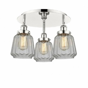Chatham - 3 Light Flush Mount In Art Deco Style-8 Inches Tall and 18.25 Inches Wide - 1 of 1