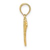 Black Bow Jewelry 14k Yellow Gold Polished and Satin Rabbit Pendant, 18mm - 2 of 4