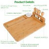 NewHome"Bamboo Cheese Board & Charcuterie Platter with Cutlery Set for Weddings, Birthdays, & Christmas"Bamboo - 2 of 4