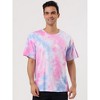 Lars Amadeus Men's Summer Tie-Dye Design Tee Short Sleeves Hip Hop Printed T-Shirt - 2 of 4
