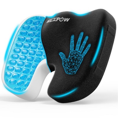 NEXPOW Memory Foam Seat Cushion Cooling Gel Butt Pillow for Tailbone Pain Relief - Chair Cushion
