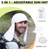 Tirrinia Mens Sun Hat with Neck Flap Cover, Foldable Hat for Outdoor Fishing Hiking, One Hat Double Use - 2 of 4