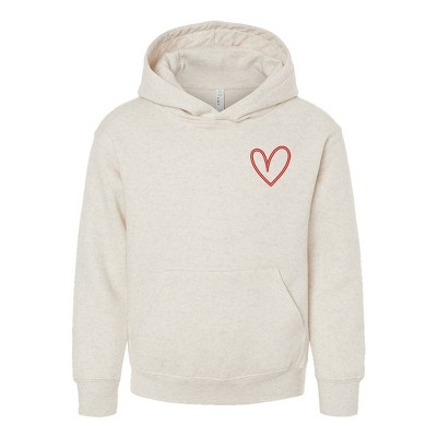 The Juniper Shop Embroidered Hand Drawn Heart Youth Graphic Hoodie