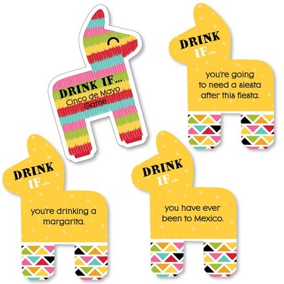 Big Dot of Happiness Drink If Game - Cinco de Mayo - Mexican Fiesta Party Game - 24 Count