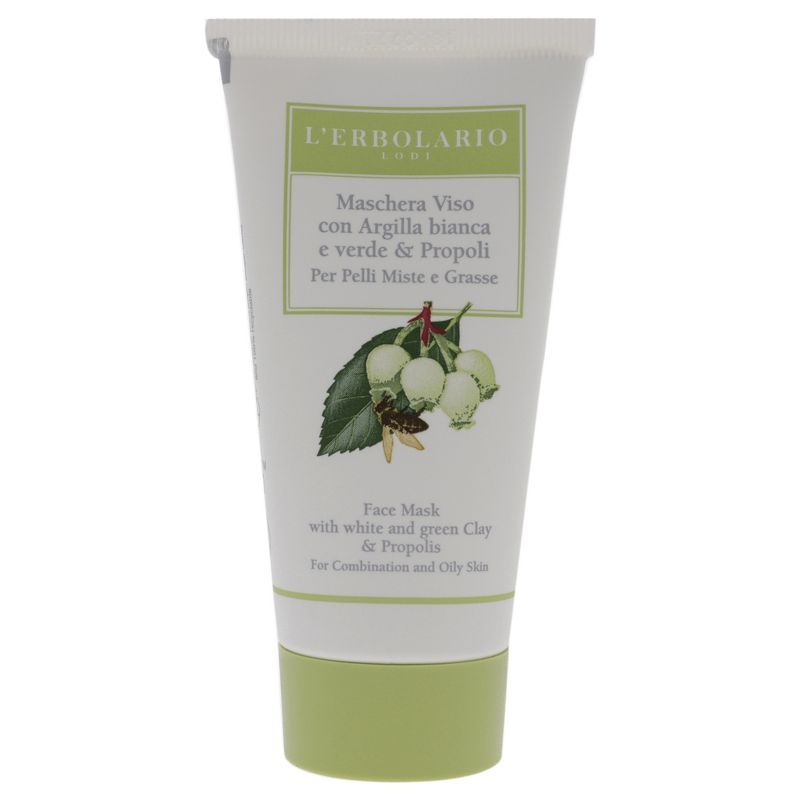 Face Mask With White and Green Clay by LErbolario for Unisex - 1.6 oz Mask, 3 of 8