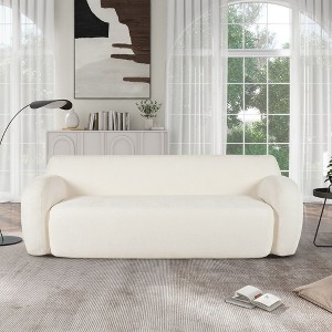Sapphtopaz 81.5" Curved Sofa 3-Seater Minimalist Couch with Extra Large Seats and Armrest Comfy Cloud Couch for Living Room,Apartment,Bedroom - 1 of 4
