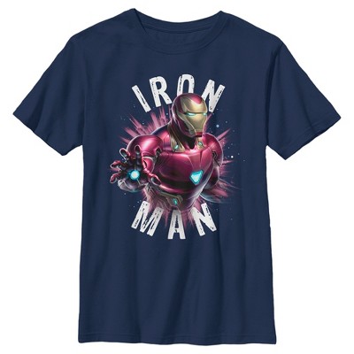 Boy's Marvel Avengers Endgame Iron Man Space Poster T-shirt : Target