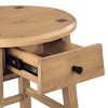 22" Farmhouse Side Table with Drawer and Tapered Legs for Living Room or Bedroom-The Pop Home - 3 of 4