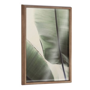 18" x 24" Blake Vintage Palms Framed Printed Glass by Alicia Abla Gold - Kate & Laurel All Things Decor: Modern Wall Decor - 1 of 4