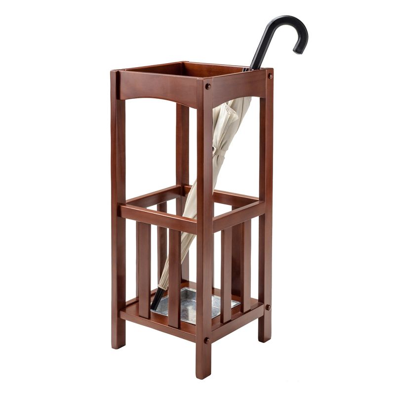 Rex Umbrella Stand with Metal Tray Walnut/Metal - Winsome, 3 of 7